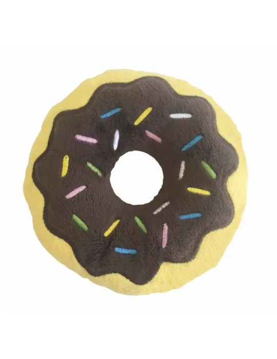 Donut marrón de peluche Frosty Dognut para perros Gloria Pets