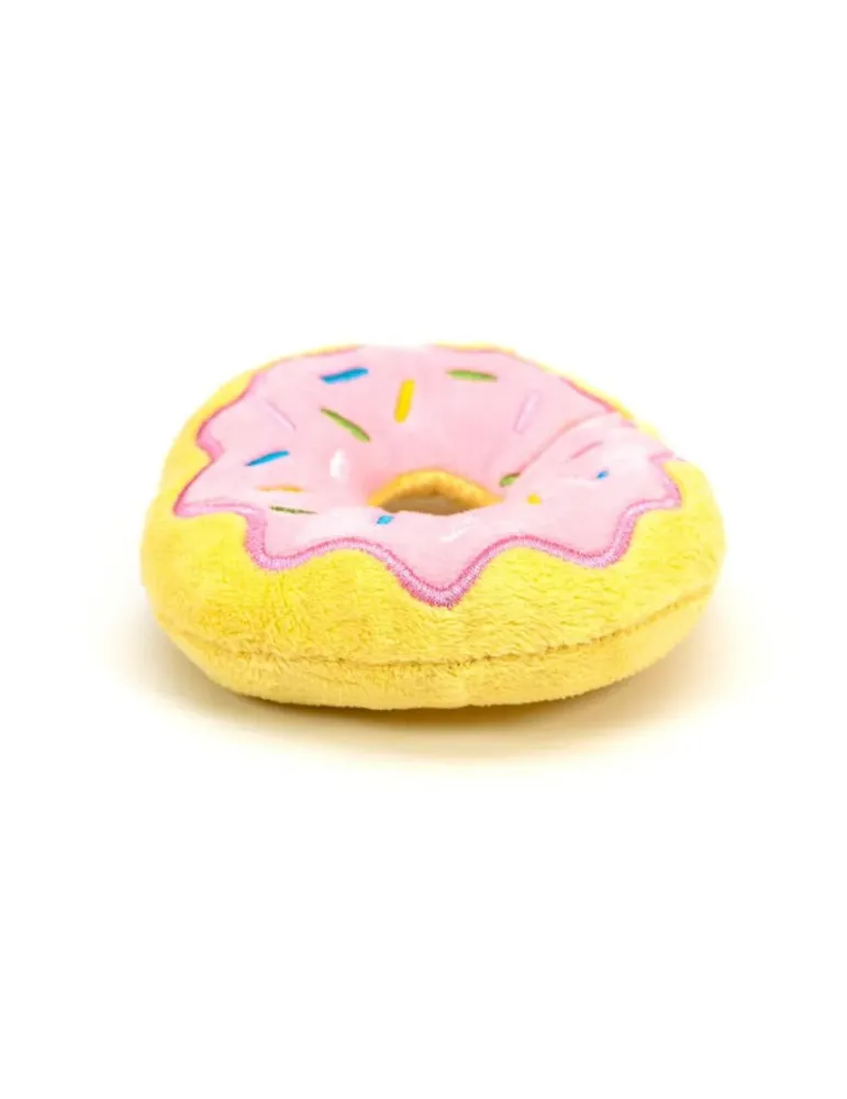 Donut rosa de peluche Frosty Dognut para perros Gloria Pets vista lateral