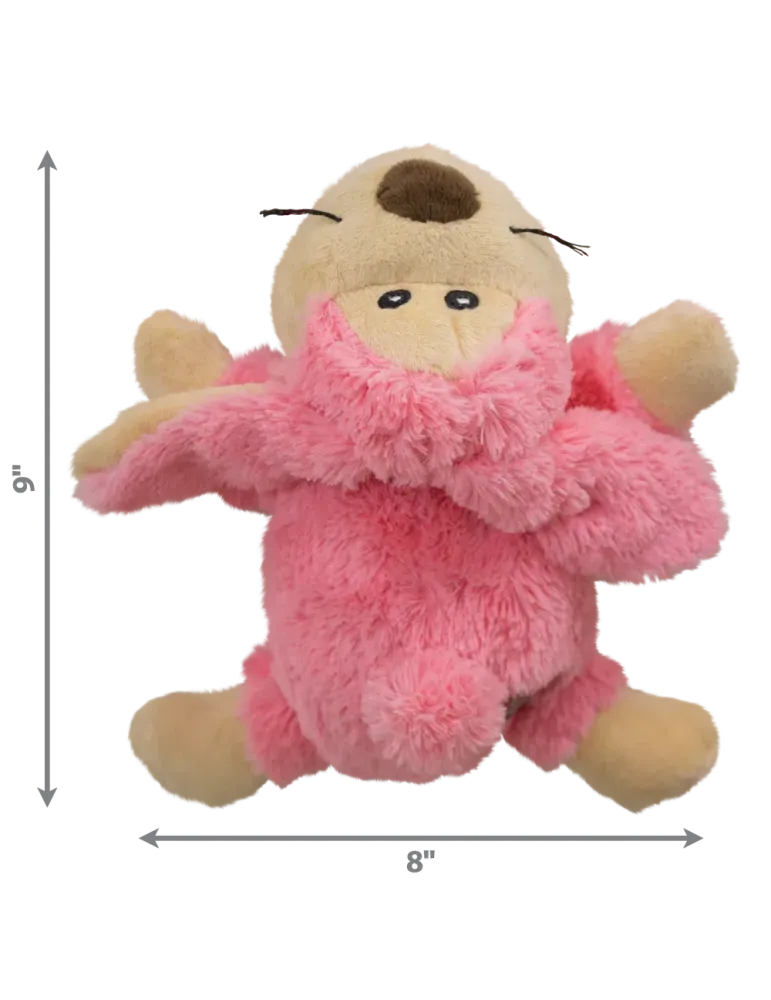 Medidas del juguete para perro KONG Cozie Pastel Conejo Rosa: 16 cm de alto y 8 cm de ancho