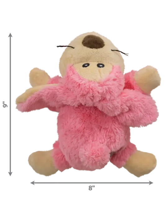 Medidas del juguete para perro KONG Cozie Pastel Conejo Rosa: 16 cm de alto y 8 cm de ancho