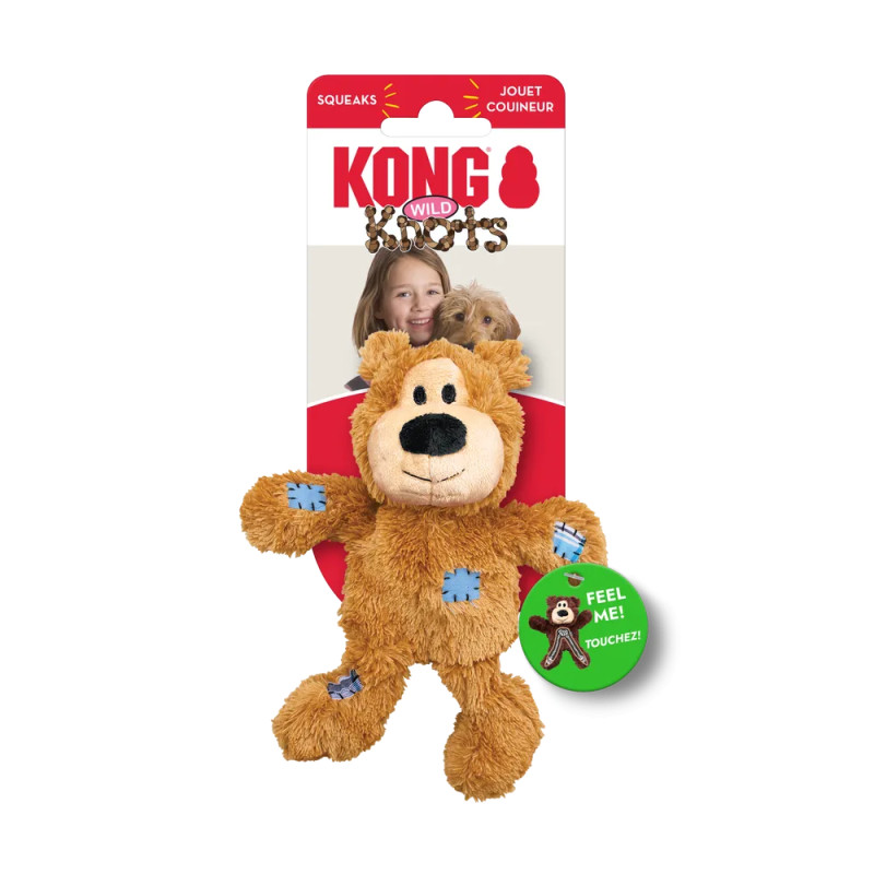 Juguete KONG Wild Knots con forma de oso de peluche para perro