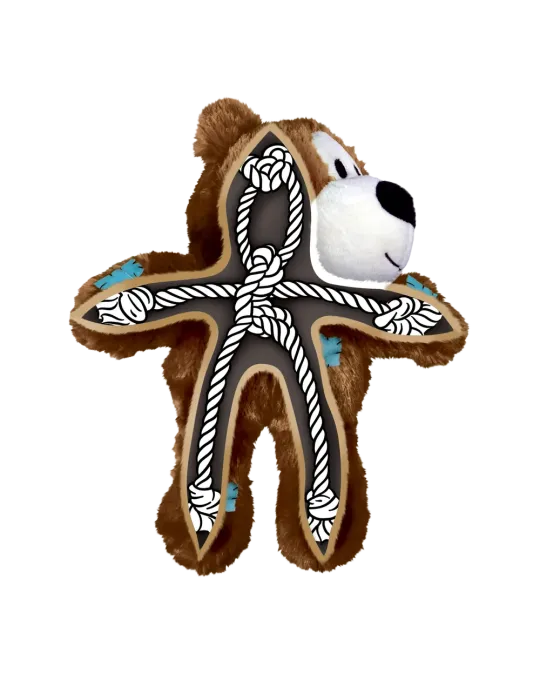 Vista interna del juguete KONG Wild Knots Oso con estructura de cuerda anudada para perros
