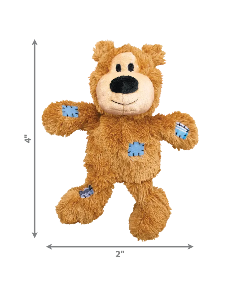 Tamaño del juguete para perro KONG Wild Knots Oso Marrón: 17 cm de alto y 12 cm de ancho