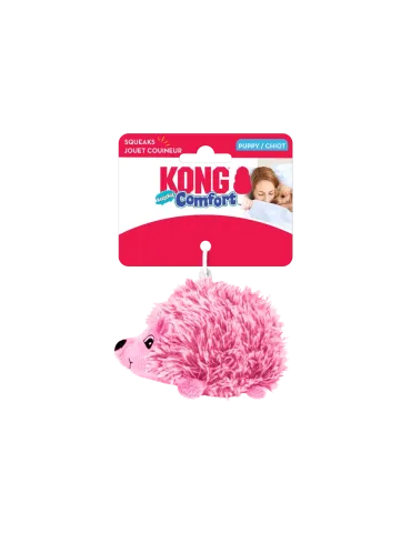 Erizo rosa KONG Comfort HedgeHug Puppy para cachorros con squeaker.
