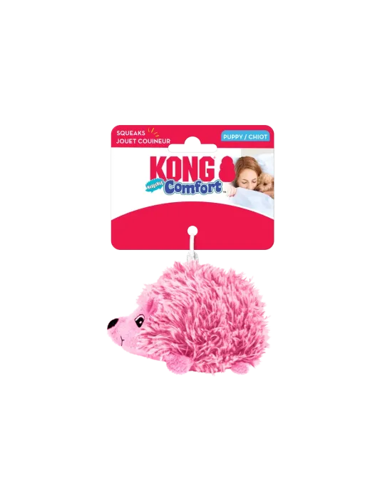Erizo rosa KONG Comfort HedgeHug Puppy para cachorros con squeaker.