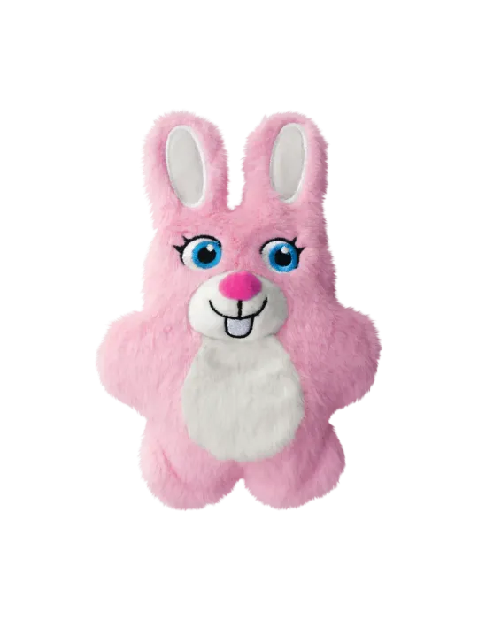 Juguete KONG Cozie Bunny rosa sin embalaje, con forma de conejo para perros
