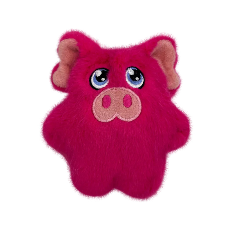 Juguete KONG Phatz Pig en forma de cerdito rosa, vista frontal sin embalaje