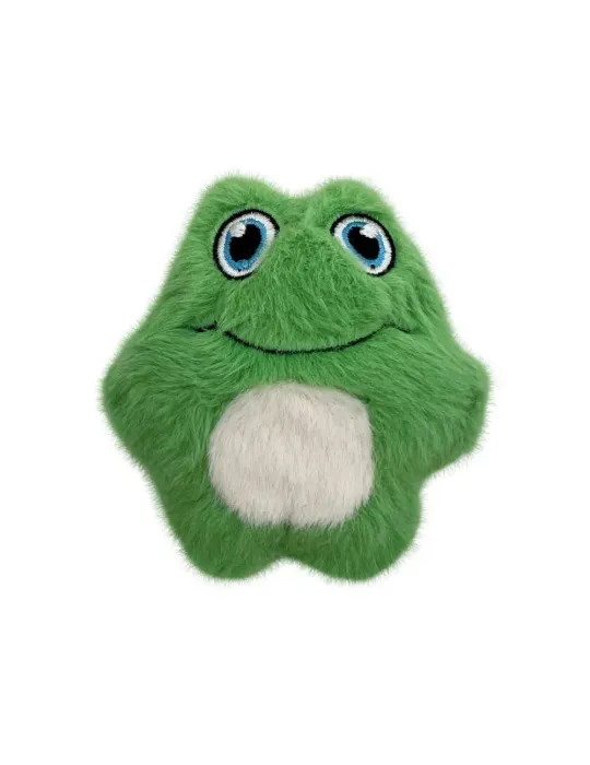 Juguete de peluche KONG Snuzzles con forma de rana verde, sin embalaje.