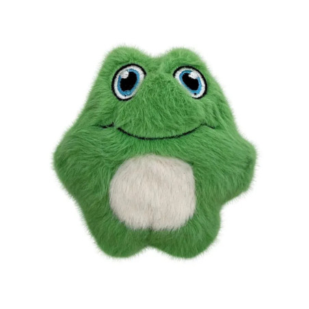 Juguete de peluche KONG Snuzzles con forma de rana verde, sin embalaje.
