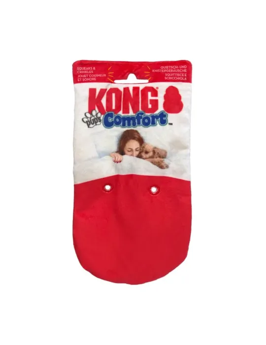 Envoltorio original KONG Comfort Tykes sin peluche, mostrando la marca y diseño del empaque.