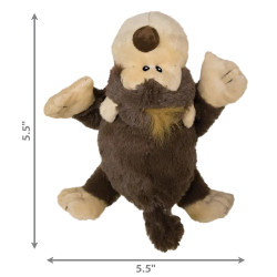 Peluche para perros KONG Cozie Marvin Mammoth color marrón con squeaker 2