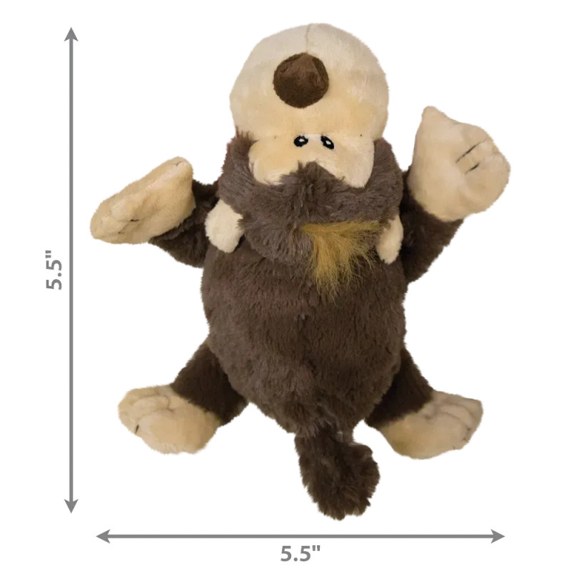 Dimensiones del peluche KONG Cozie Marvin Mammoth: 5.5 x 5.5 pulgadas