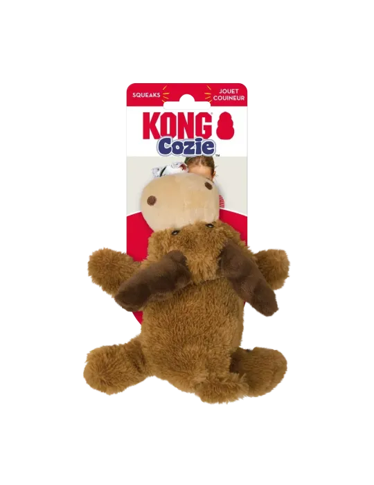 Juguete para perro KONG Cozie Marvin the Moose con empaque