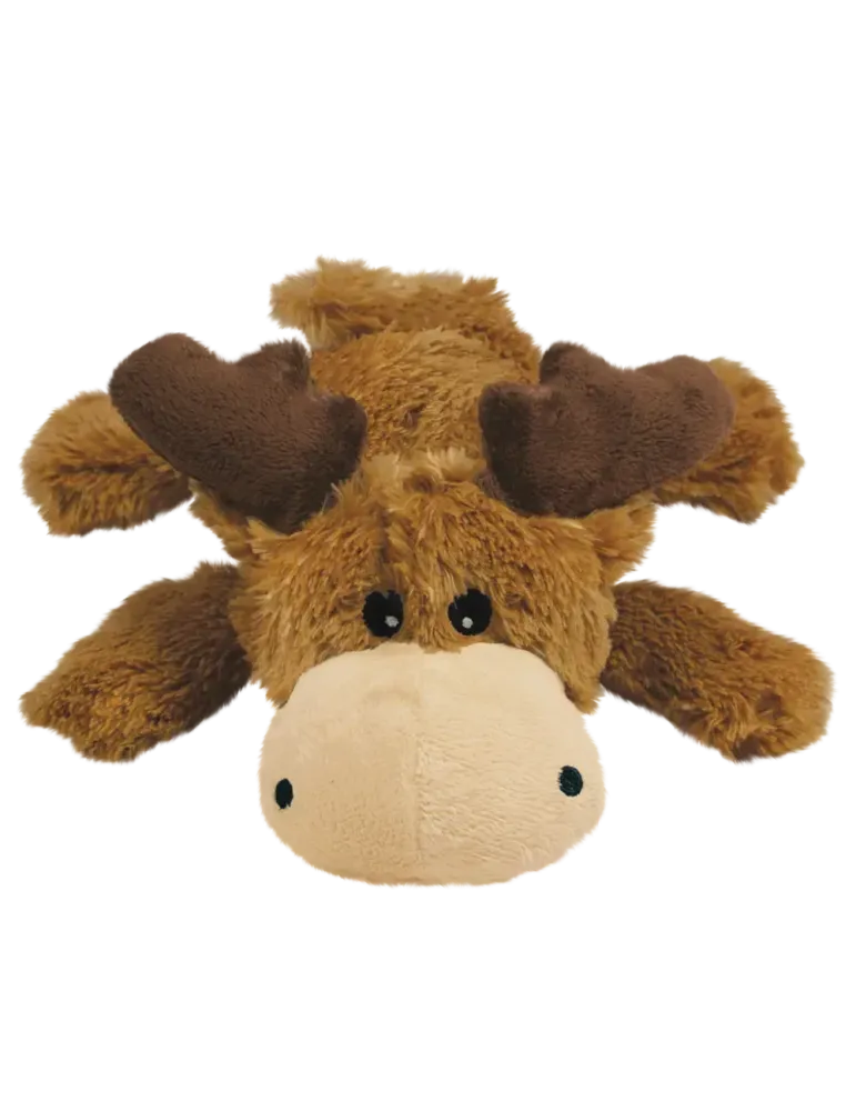 Vista frontal del peluche KONG Cozie Marvin the Moose para perros