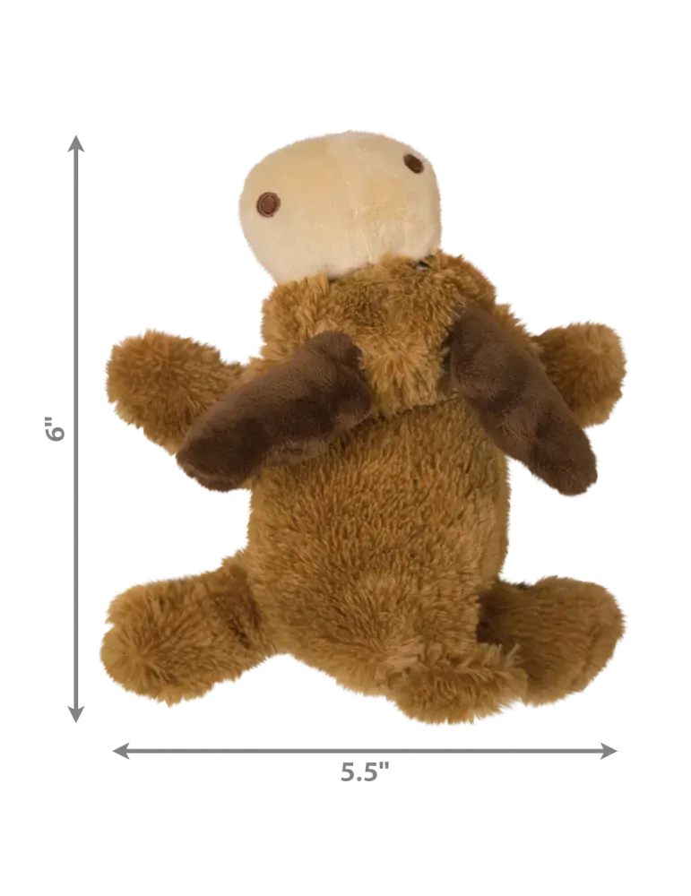 Dimensiones del peluche KONG Cozie Marvin the Moose para perros: 6 x 5.5 pulgadas