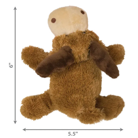 Dimensiones del peluche KONG Cozie Marvin the Moose para perros: 6 x 5.5 pulgadas