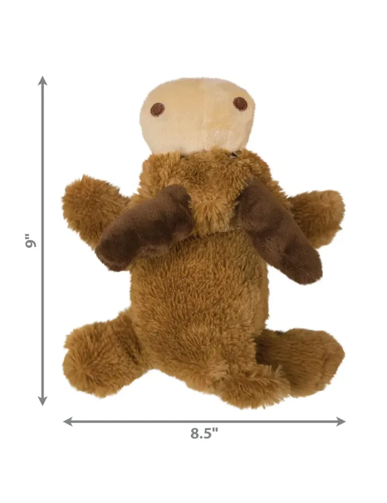 Peluche KONG Cozie Marvin the Moose tamaño mediano con medidas 9 x 8.5 pulgadas