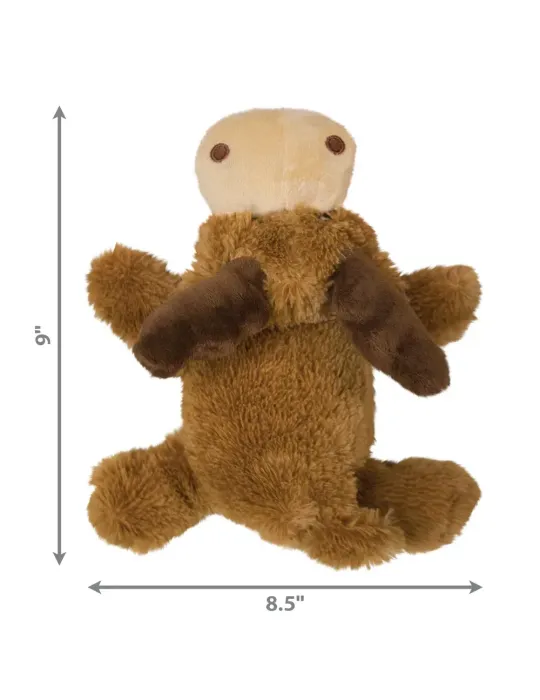 Peluche KONG Cozie Marvin the Moose tamaño mediano con medidas 9 x 8.5 pulgadas