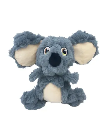 Peluche para perros KONG Scrumplez Koala, felpa gris arrugada, orejas deslizantes y chirriador, presentado con etiqueta en embal 2