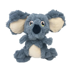 Peluche para perros KONG Scrumplez Koala, felpa gris arrugada, orejas deslizantes y chirriador, presentado con etiqueta en embal 2