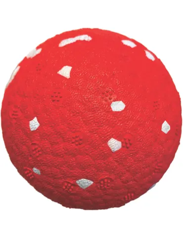 Pelota roja ultra fuerte para perros, juguete resistente de goma texturizada