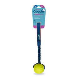 Juguete Coachi Tuggi Ball con pelota y asa elástica azul para perros