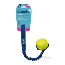 Juguete Coachi Tuggi Ball con pelota y asa elástica azul para perros 2