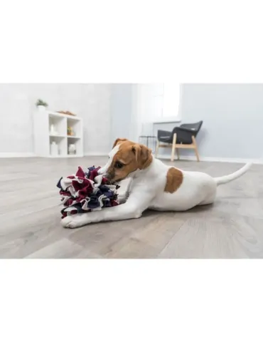 Pelota de olfateo para perro en tela con pliegues, juguete interactivo para esconder pienso 2
