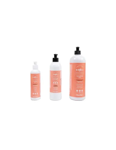 Botellas de aceite de salmón natural para perros y gatos, suplemento omega‑3 para piel y pelaje