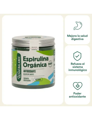 Wild Balance Espirulina Orgánica, 100 g para perros y gatos 2