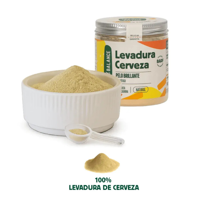 Polvo de levadura de cerveza 100% natural Wild Balance para perros, con cucharita dosificadora
