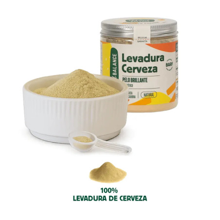 Polvo de levadura de cerveza 100% natural Wild Balance para perros, con cucharita dosificadora