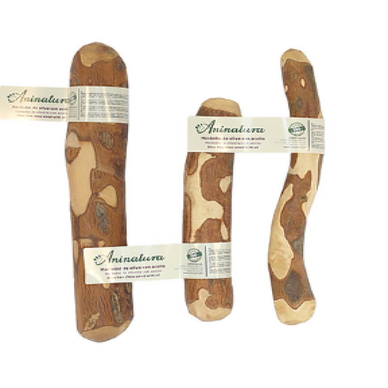 Aninatura Mordedor Natural de Madera de Olivo con Aceite