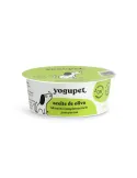 Yogupet aceite de oliva complemento alimentario para perros, tarrina blanca con etiqueta verde