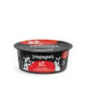 Yogupet 2+ Pro yogur funcional para perros con inulina y membrana de huevo, tarrina negra con detalles rojos