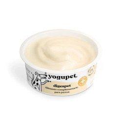 Yogupet DigesPet alimento complementario digestivo para perros, tarrina blanca con etiqueta beige 2
