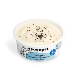Yogupet Helppet alimento complementario funcional para perros, tarrina con etiqueta azul claro 2