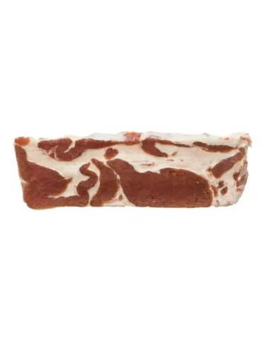 Tiras de bacon mezclado de vacuno y pato para perros como snack cárnico natural