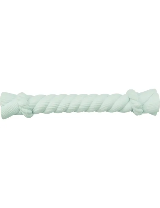 Juguete mordedor cuerda crujiente de látex para perro, 15 cm, color menta, ideal para cachorros