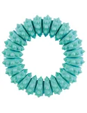 Anillo mordedor para perro de caucho natural sabor menta, marca Trixie, diseño dentado de 12 cm de diámetro