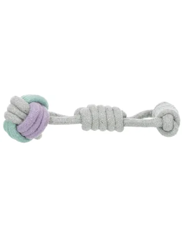 Pelota de nudo en cuerda para perro, modelo Junior de 23 cm (aprox.), mezcla algodón/poliéster, colores pastel 2