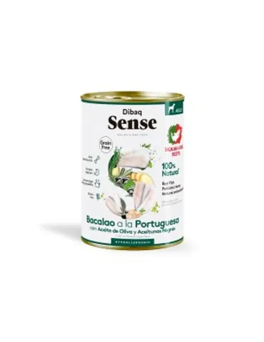 Dibaq Sense Bacalao a la Portuguesa, lata de comida húmeda sin cereales de 380 g