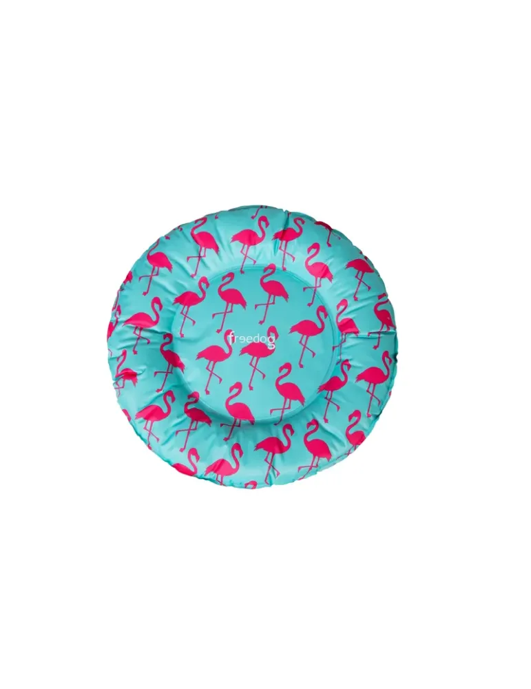 Freedog Donut Refrescante — vista superior del estampado de flamencos
