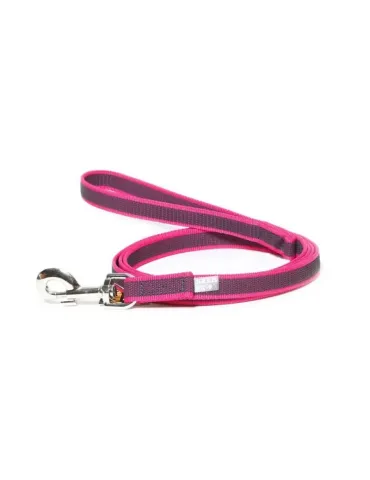 Correa entretejida rosa Julius-K9 de 1.20 metros y 14 mm para perros.