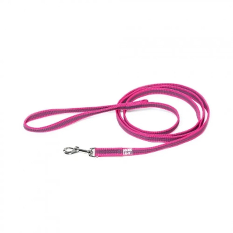 Correa entretejida rosa Julius-K9 de 2 metros y 14 mm de grosor para perros.