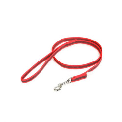 Correa entretejida roja Julius-K9 de 1.20 metros y 14 mm para perros.