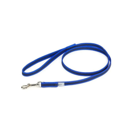 Correa entretejida azul Julius-K9 de 1.20 metros y 14 mm para perros.