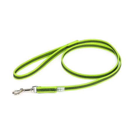 Correa entretejida neón Julius-K9 de 1.20 metros y 14 mm para perros.