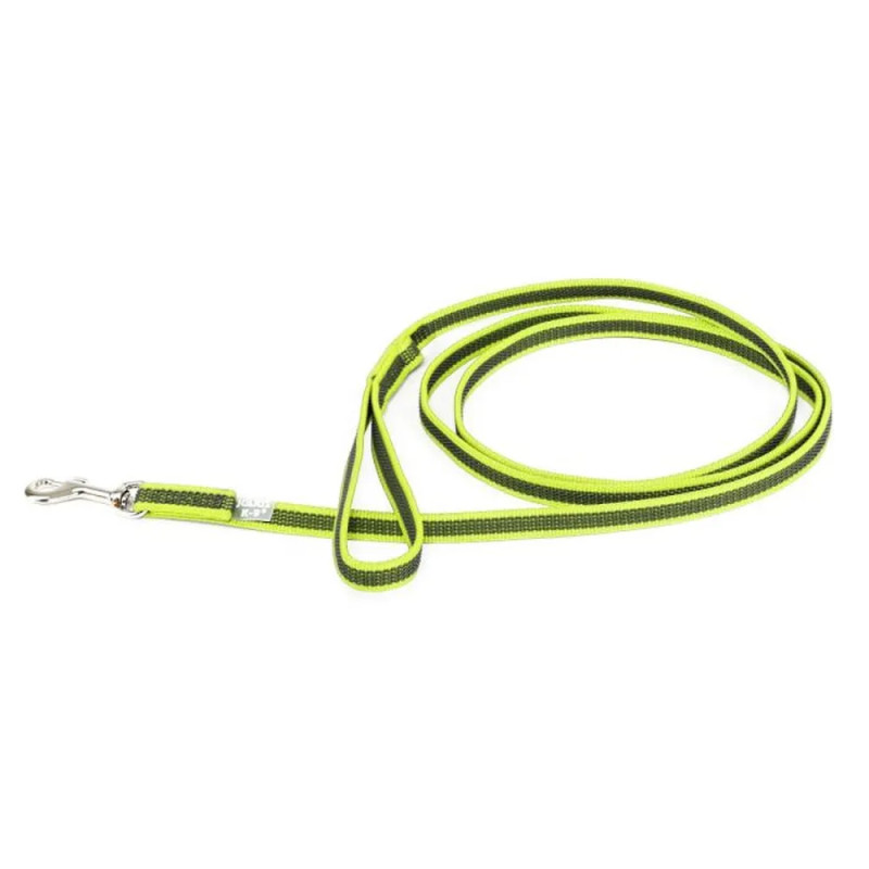 Correa entretejida neón Julius-K9 de 2 metros y 14 mm para perros.