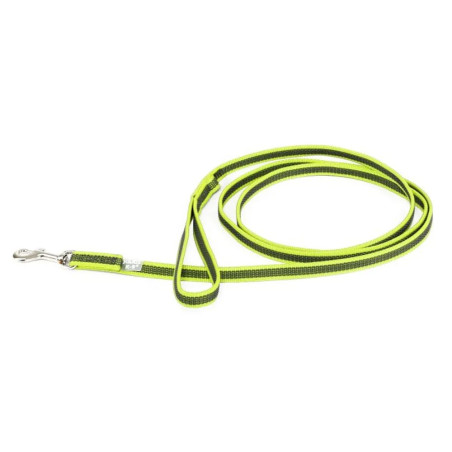 Correa entretejida neón Julius-K9 de 2 metros y 14 mm para perros.